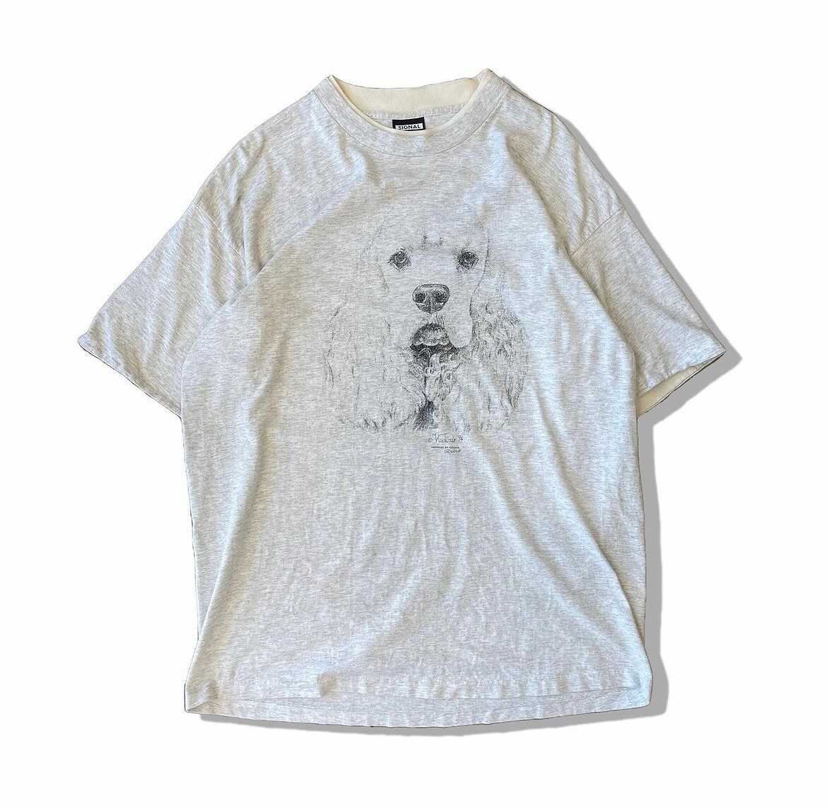 1990's SIGNAL SPORT made in usa Dog Face Print Tee