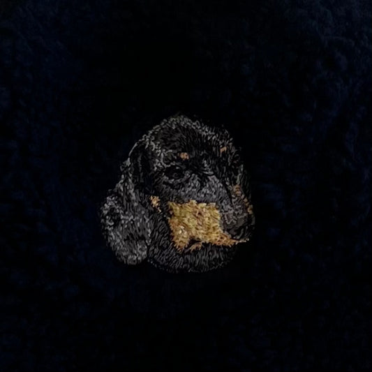 Dog embroidery Boa hat［Dachshund Tan］
