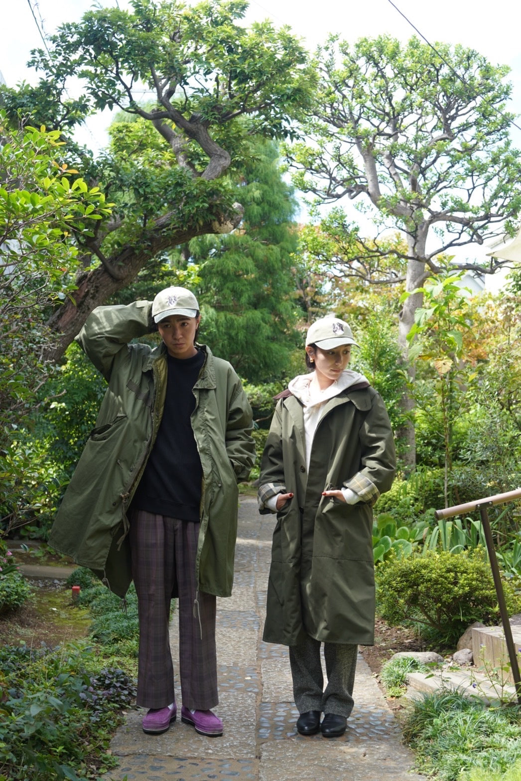 Dog embroidery cotton dad cap[Khaki]-Old English Sheepdog②