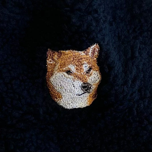 Dog embroidery Boa hat［Shiba］