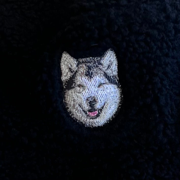 Dog embroidery Boa hat［Alaskan malamute］