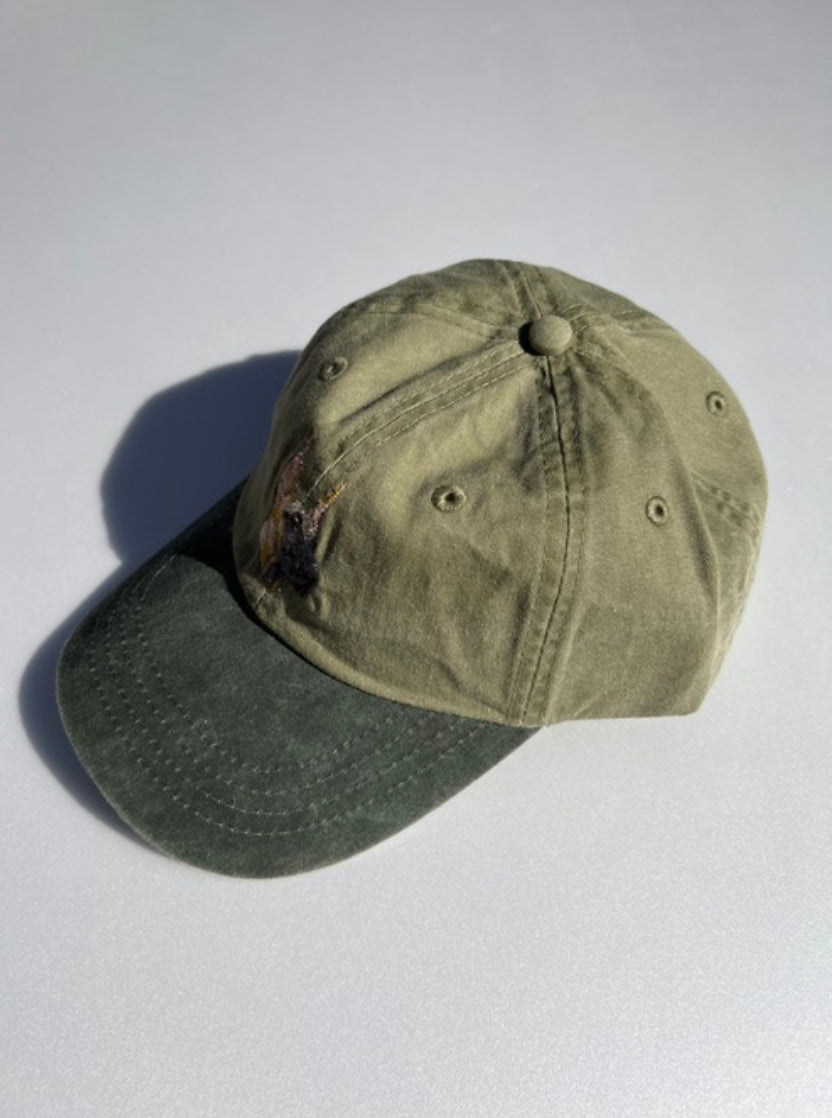 Dog embroidery cotton dad cap[Khaki]-Great dane