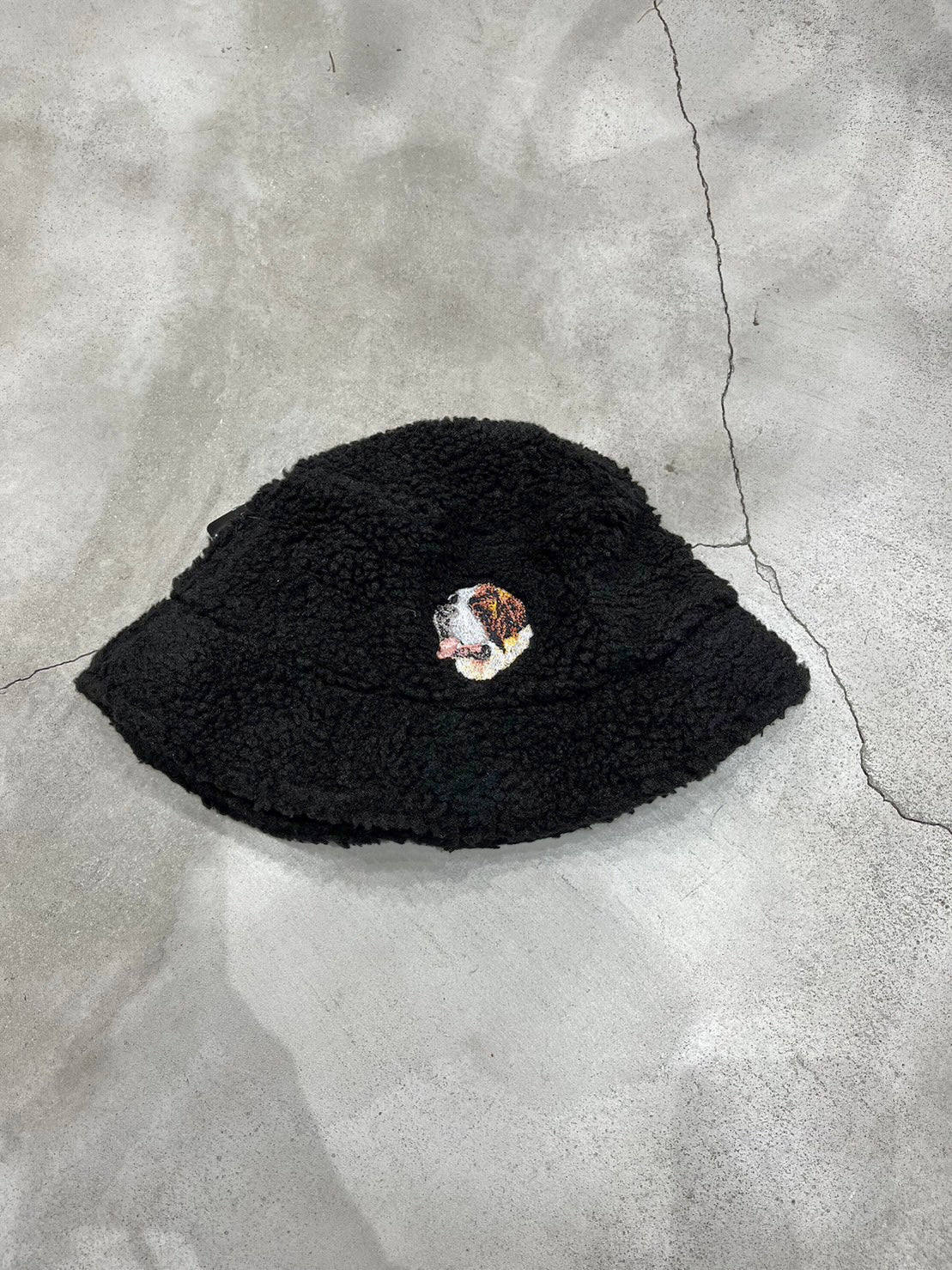 Dog embroidery Boa hat［Chihuahua Black］
