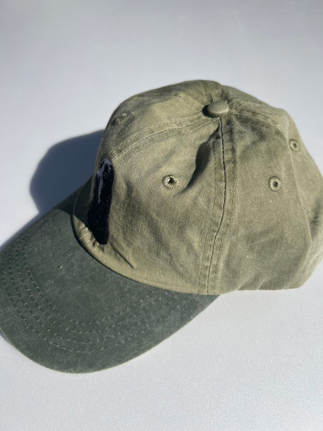 Dog embroidery cotton dad cap[Khaki]-Cooker spaniel（Black）