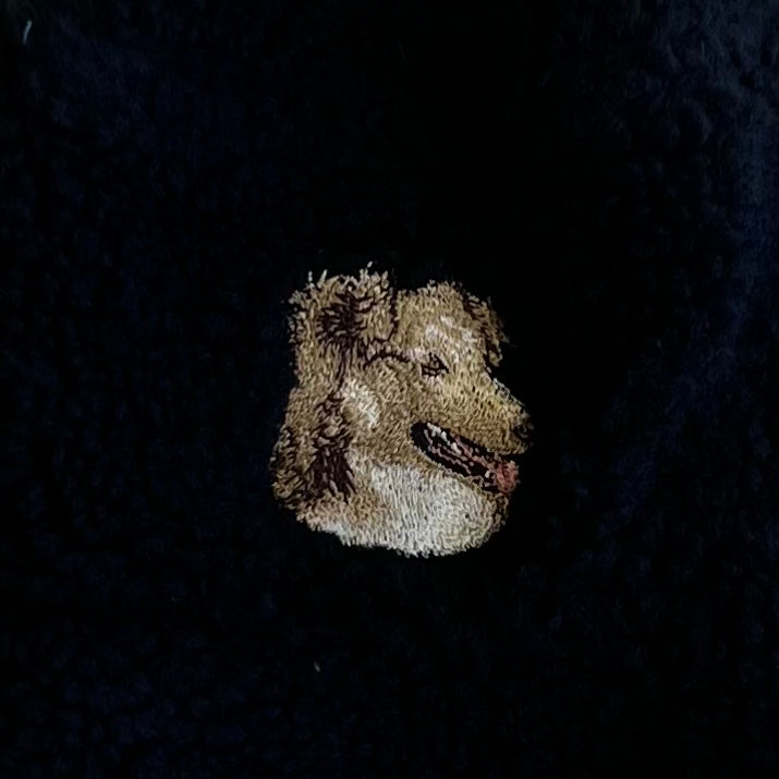 Dog embroidery Boa hat［Shetland sheep dog］