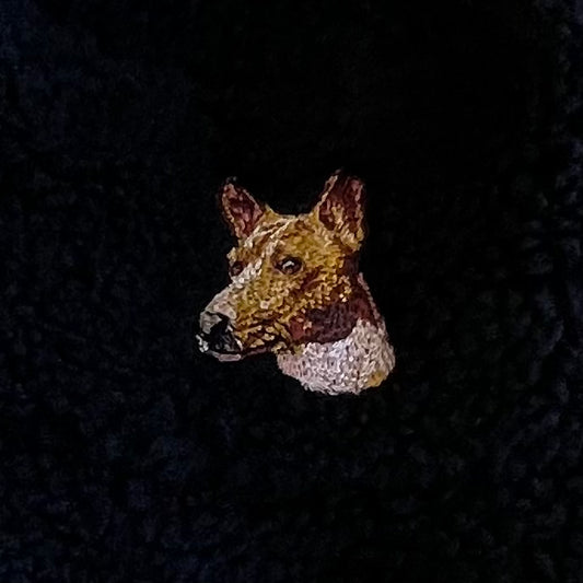 Dog embroidery Boa hat［Basenji］