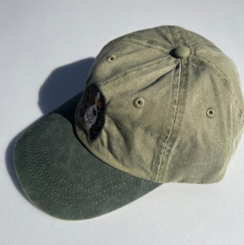 Dog embroidery cotton dad cap[Khaki]-Cavalier(try)