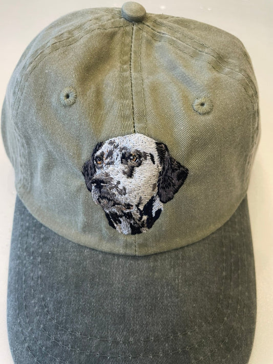 Dog embroidery cotton dad cap[Khaki]-Dalmatian②A