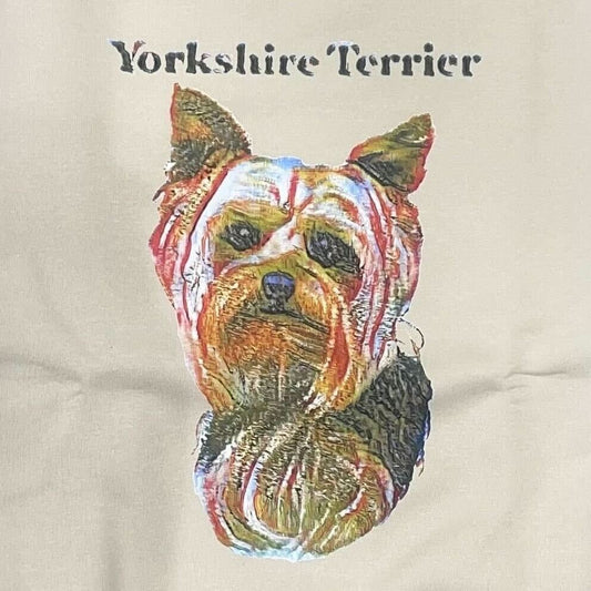 "Van gogh style"Dog face printed sweat-Yorkshire Terrier