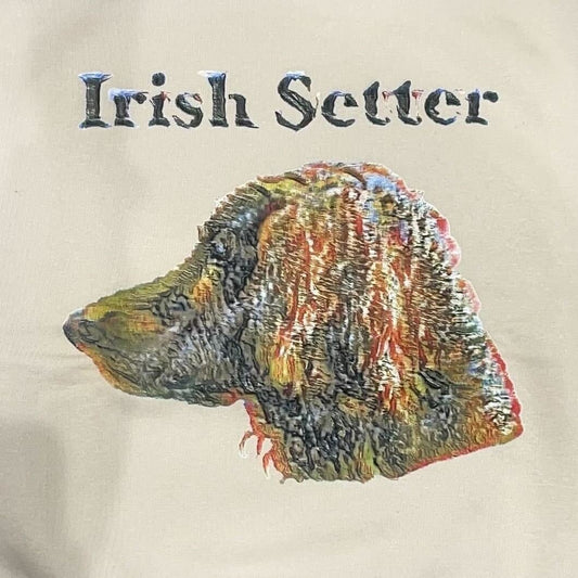 "Van gogh style"Dog face printed sweat-Irish setter