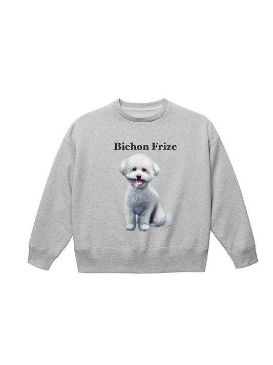 狗的臉印有汗水[放鬆] -Bichon Frize