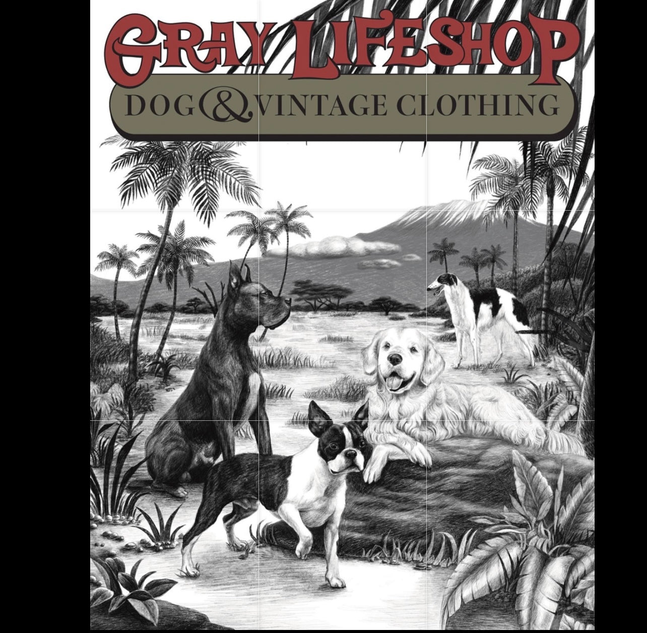 gray 1th Anniversary 『Jungle dogs』S/S T-shirts